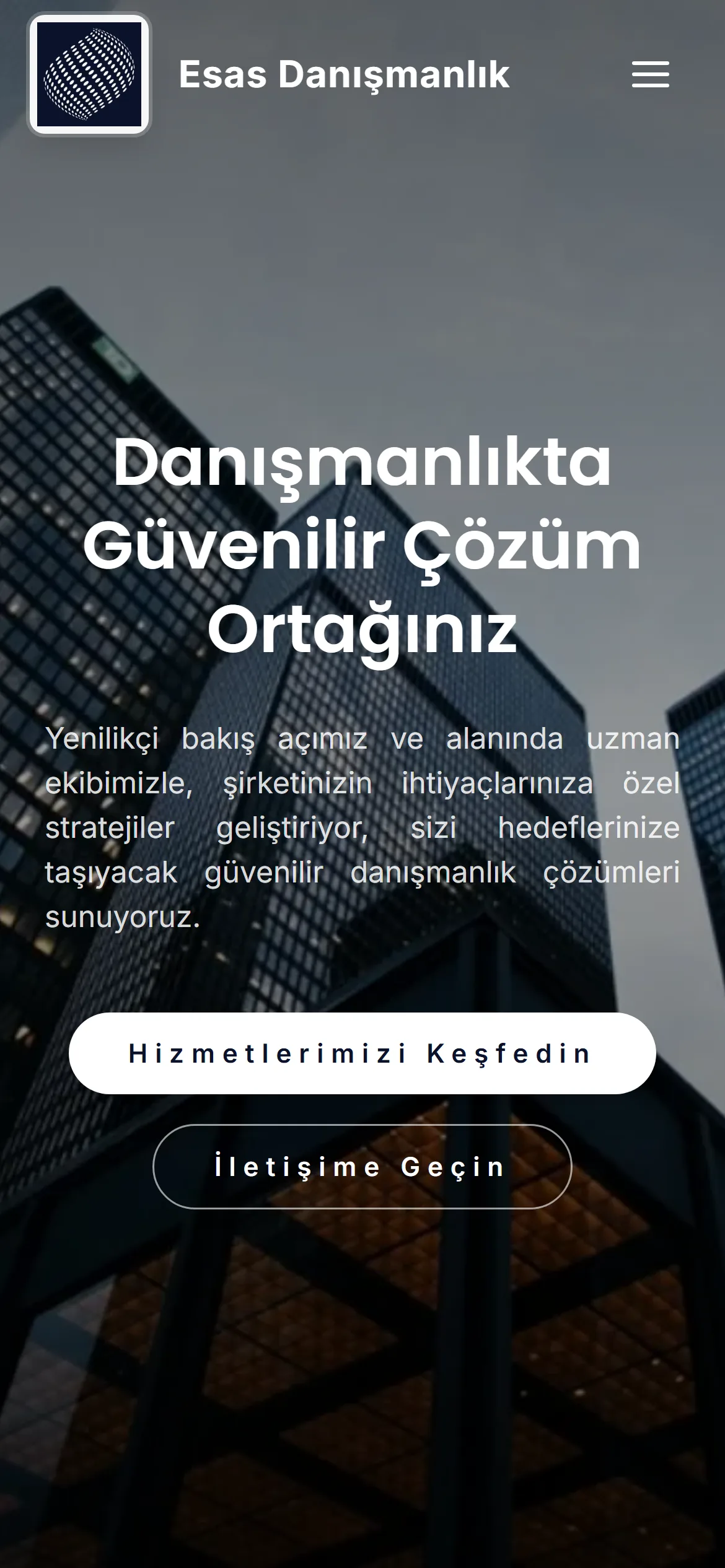 Esas Danışmanlık — mobil görünüm