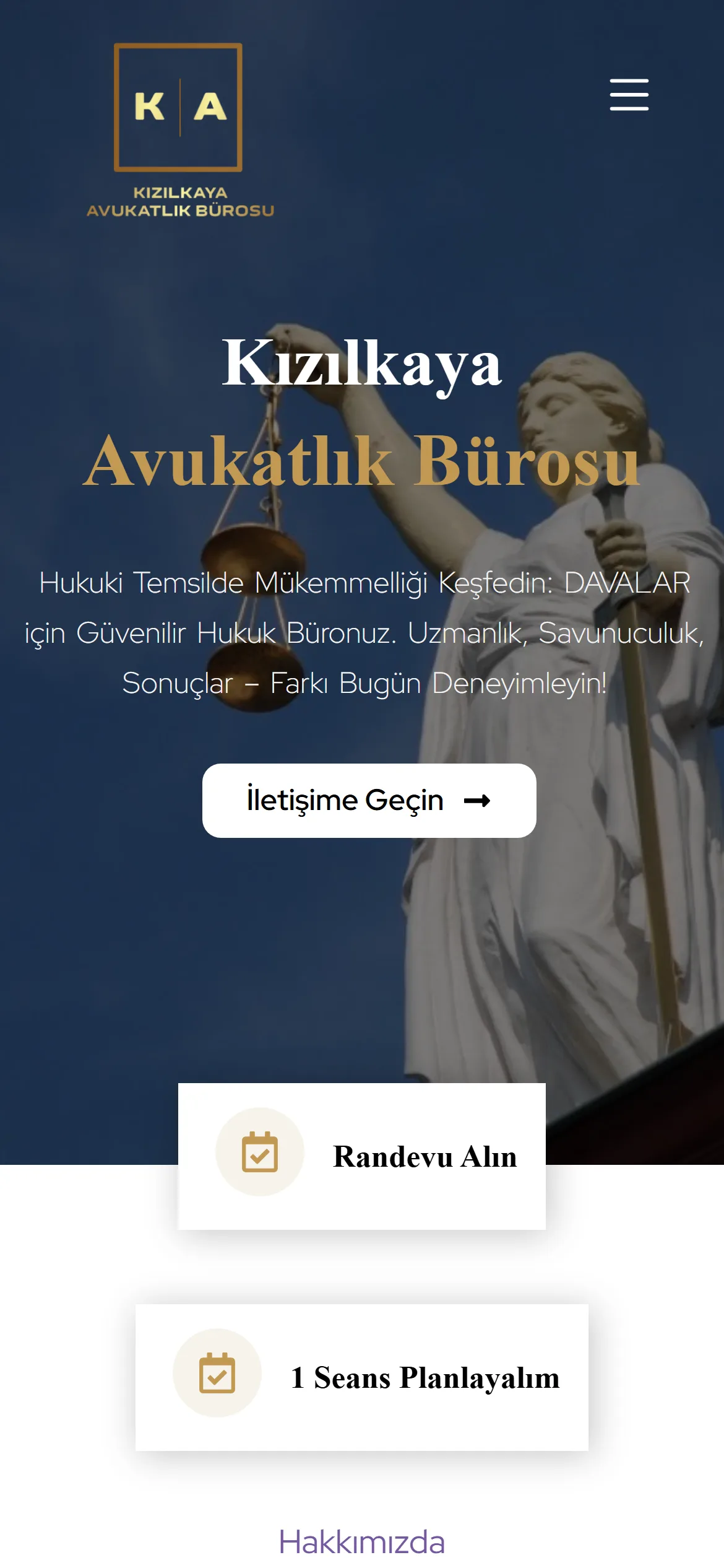 Hulusi Kızılkaya Law Office — mobile view