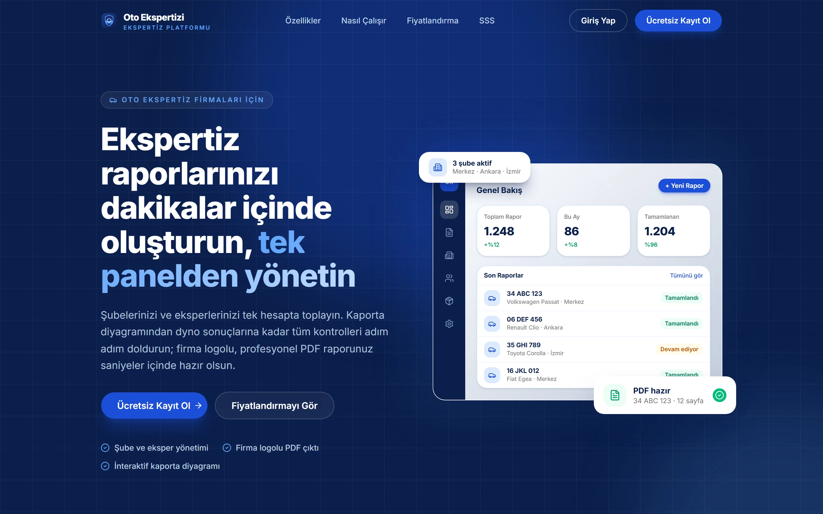 Oto Ekspertizi — Ekspertiz Rapor Platformu