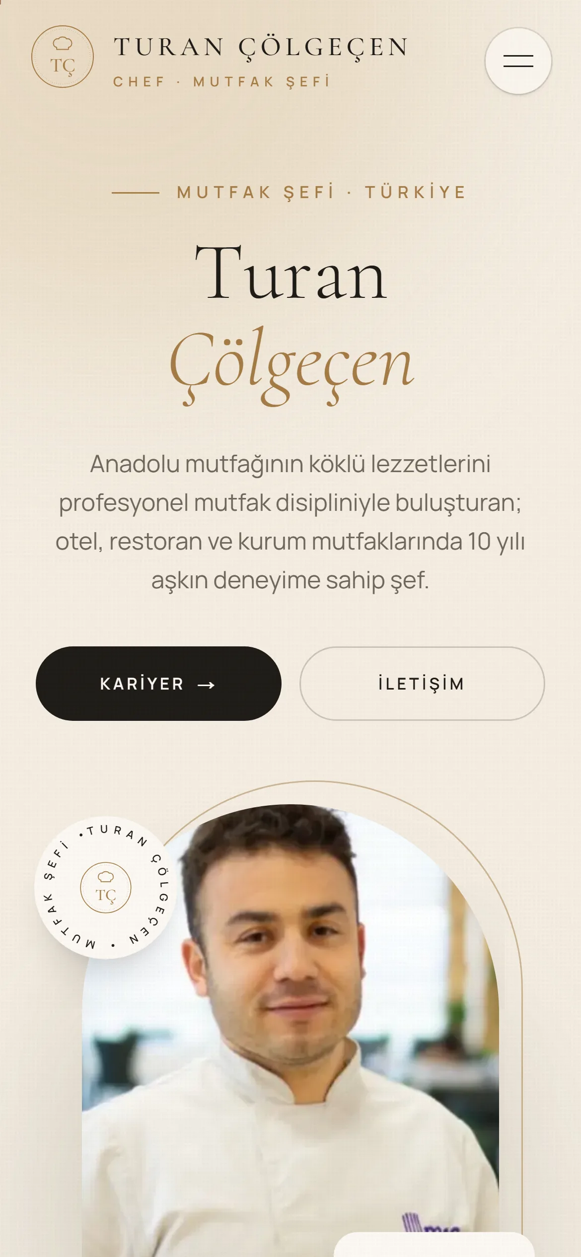 Turan Çölgeçen — Chef — mobile view